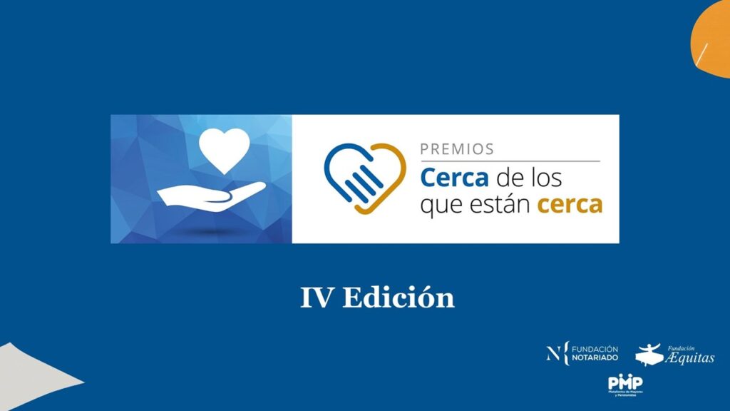 Cartela de la IV edición los Premios Cerca de los que están cerca