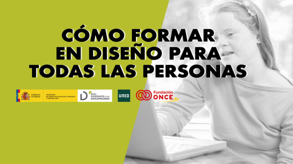 Cartel del curso Cómo formar en diseño para todas las personas.