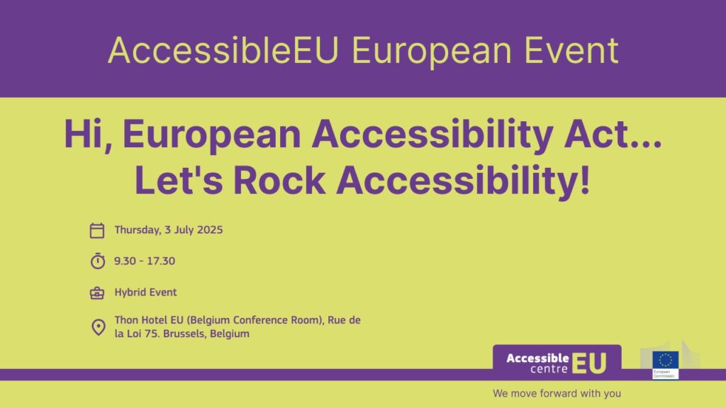Cartel informativo del evento del 3 de julio en Bruselas en inglés