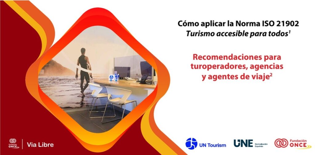 Portada de la guía Cómo aplicar la Norma ISO 21902 Turismo Accesible para Todos. Recomendaciones para turoperadores, agencias y agentes de viaje.