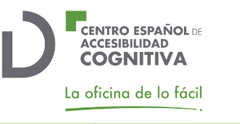Logo del CEACOG con texto: Centro Español de Accesibilidad Cognitiva. La oficina de lo fácil