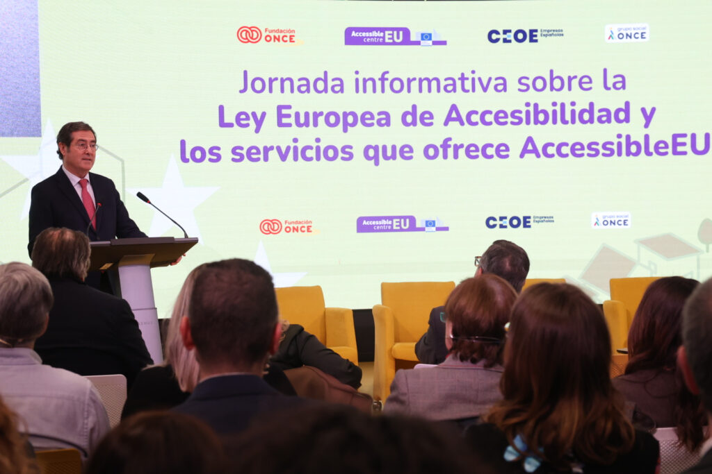 Antonio Garamendi, presidente de la CEOE durante su intervención en el evento.