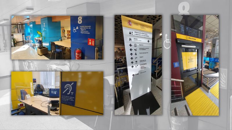 Conjunto de fotos mostrando las mejoras en accesibilidad cognitiva.