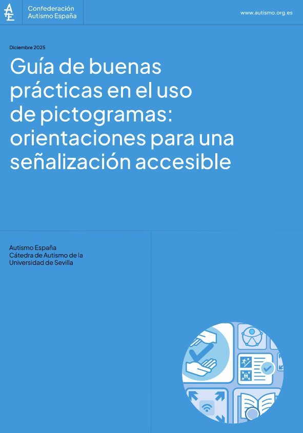 Portada de guía de buenas prácticas en el uso de pictogramas