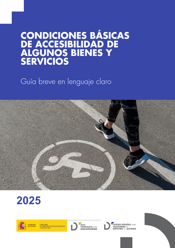 Portada de guía breve de condiciones básicas de accesibilidad de algunos bienes y servicios